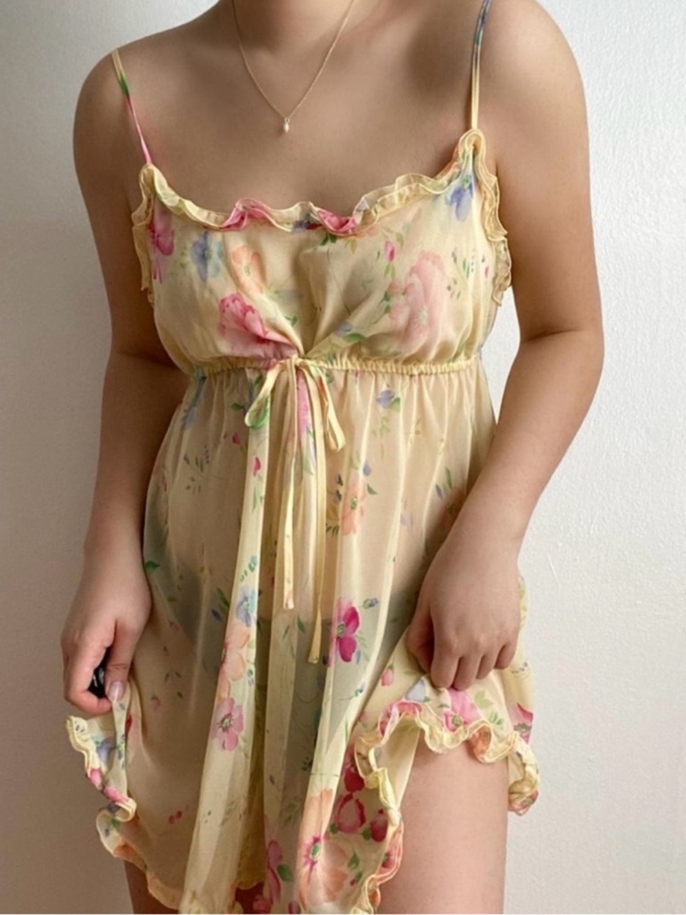 Vintage Victoria's Secret Milkmaid Floral Babydoll Dress - Picture 8 of 8